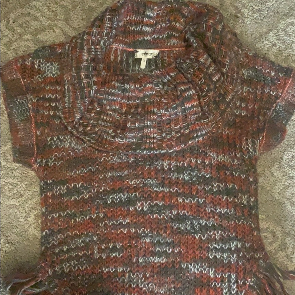 Short sleeve long sweater